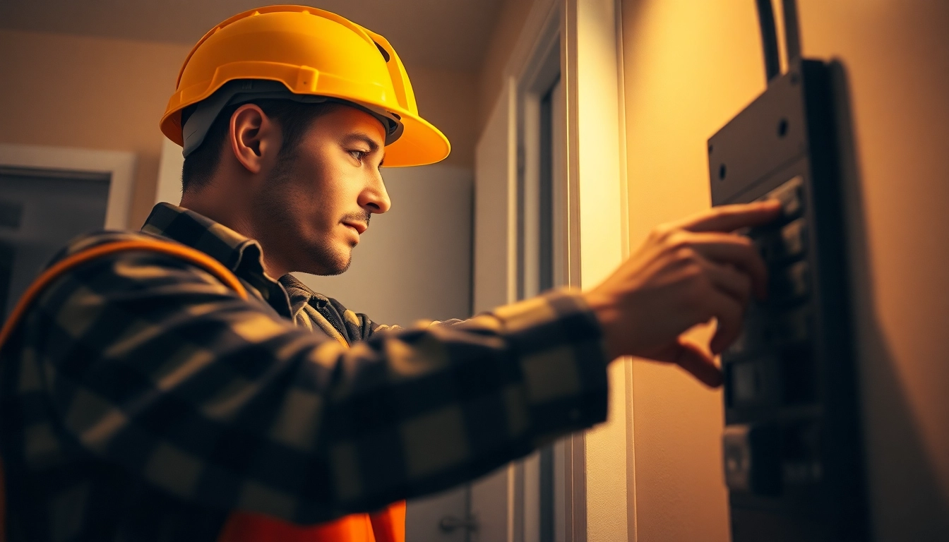 Expert Elektriker Notdienst repairing a circuit breaker during an emergency.