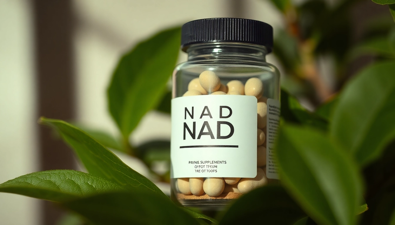 Visual representation of NAD Supplement capsules enhancing health and vitality.