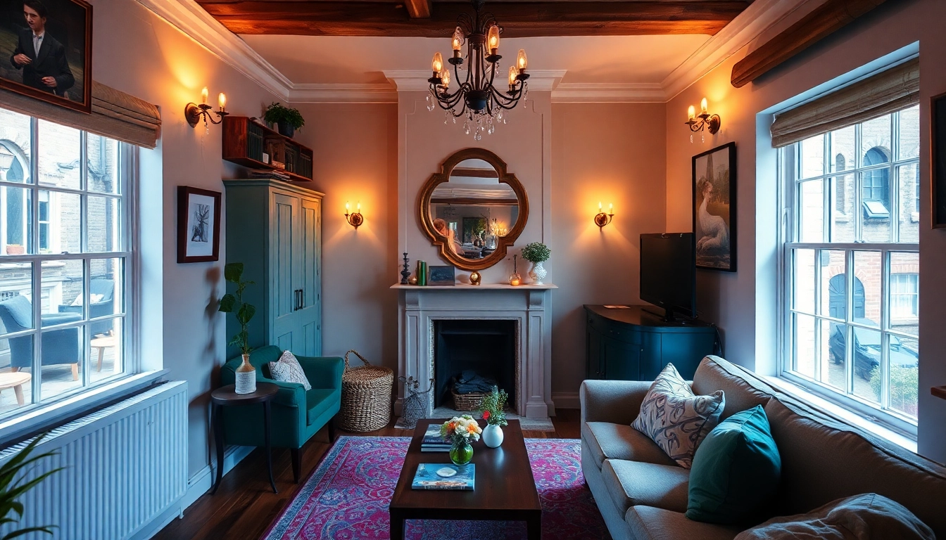 Experience the welcoming Bloomsbury residence with cozy decor and warm tones for relaxation.