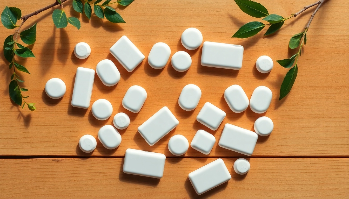 Showcasing bulk 7oh tablets on a rustic wooden surface, highlighting their unique packaging and quality.