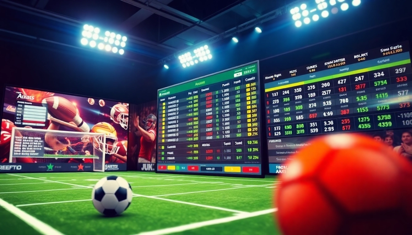 Analyze ราคาบอล intricacies with engaging visuals of betting odds and football matches.